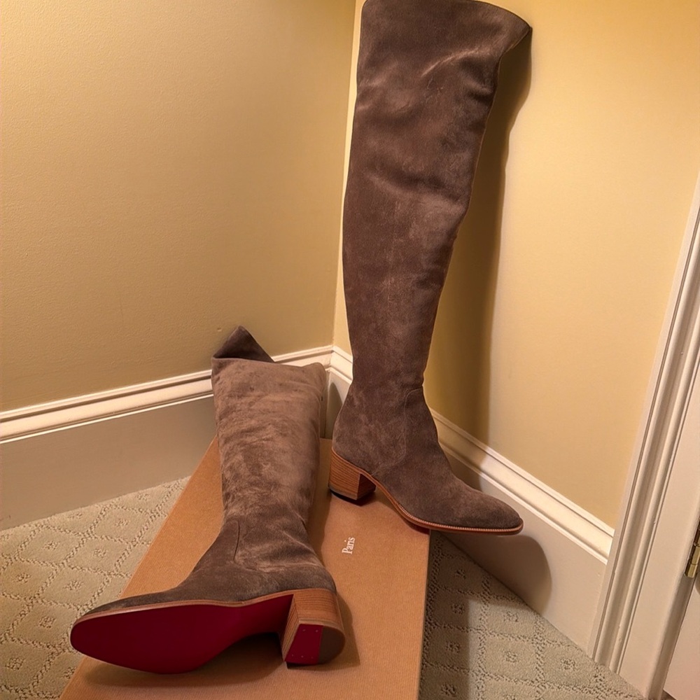 BNIB Louboutin Gazellou 55 Crosta Over the Knee boot